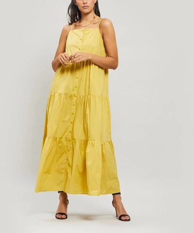 Shop Sea Luna Tiered Maxi-dress In Yellow