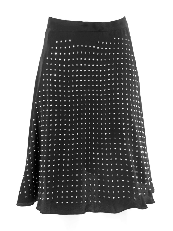 N°21 Long Skirt In Black Silk Blend In Nero | ModeSens