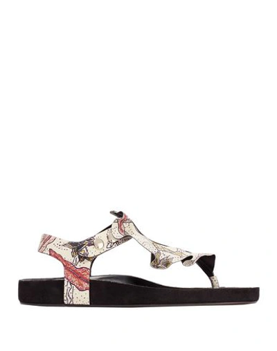 Shop Isabel Marant Toe Strap Sandals In Beige