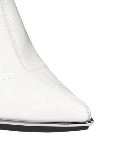 Shop Alexander Wang Woman Ankle Boots White Size 8 Soft Leather
