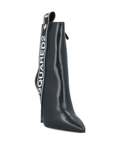 Dsquared2 Logo Stripe Ankle Boots In Black