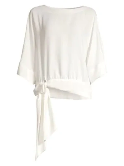 Shop Trina Turk On The Rocks Tie Hem Top In White Wash