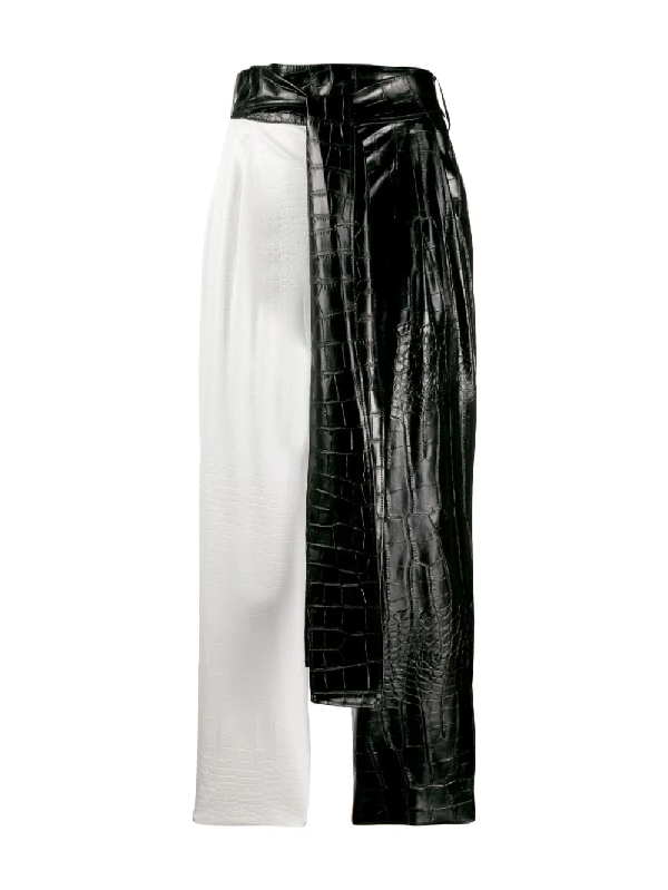 black and white two tone pants
