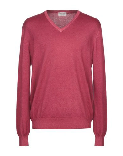 Shop Gran Sasso Man Sweater Garnet Size 42 Cashmere In Red
