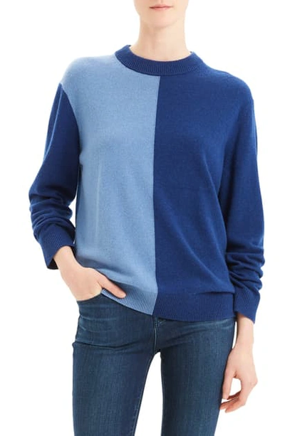 Shop Theory Colorblock Cashmere Sweater In Brunnea Multi