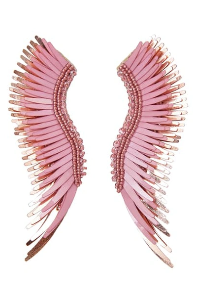 Shop Mignonne Gavigan Madeline Fringe Earrings In Blush/ Rosegold