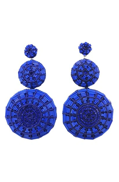 Shop Mignonne Gavigan Hollis Beaded Drop Earrings In Blue
