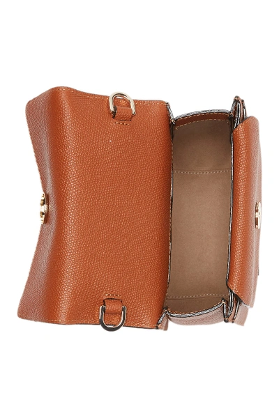 Shop Time's Arrow Mia Small Leather Crossbody Bag In Rodeo Rust