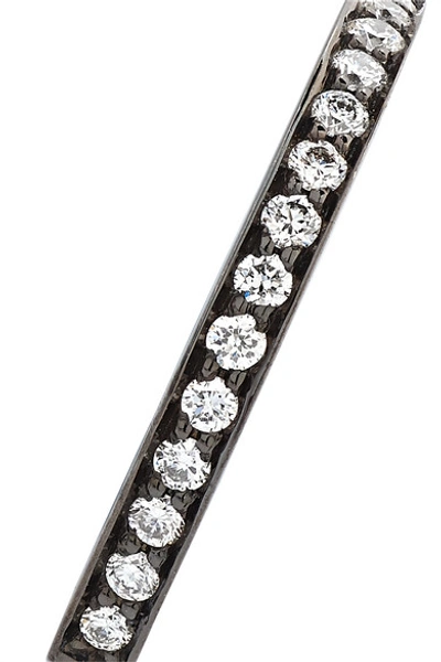 Shop Repossi Antifer 18-karat Black Gold-washed Diamond Earring