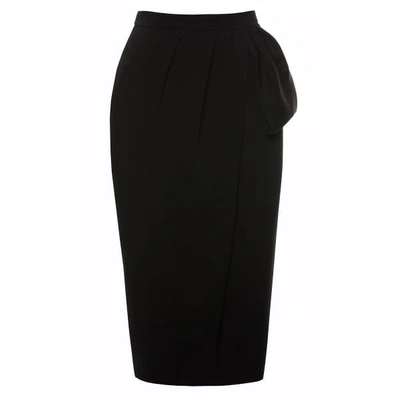 Shop Nissa Black Skirt With Lateral Fold