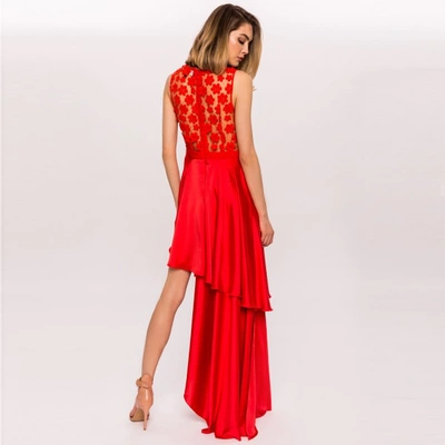 Shop Nissa 3d Floral Lace Asymmetrical Dress