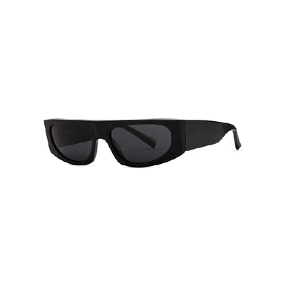 Shop Alain Mikli Black Rectangle-frame Sunglasses