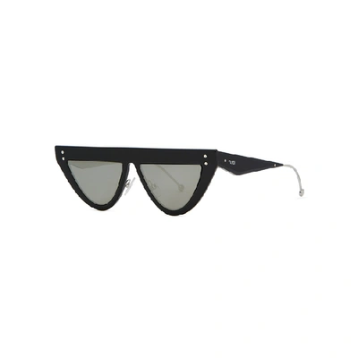 Shop Fendi Defender Black Cat-eye Sunglasses