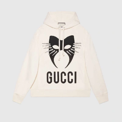 Shop Gucci Manifesto Oversize Sweatshirt In White