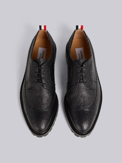 Shop Thom Browne Tri-stripe Heel Brogues In Black