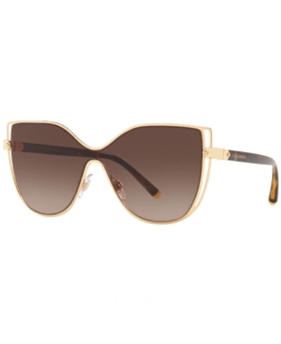 Shop Dolce & Gabbana Sunglasses, Dg2236 28 In Gold/brown Gradient