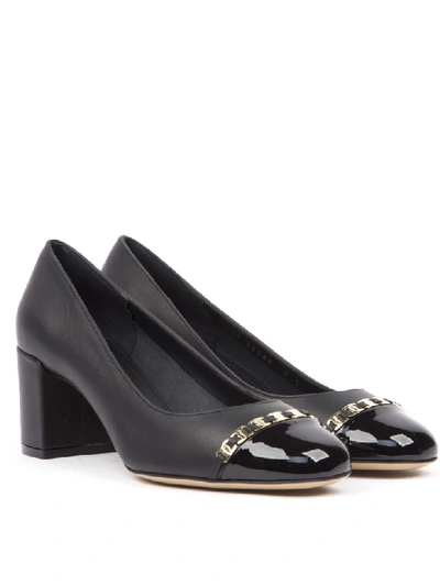 Shop Ferragamo Black Leather Shoes