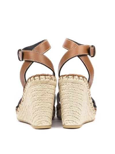 Shop Valentino Brown Leather Sandals With Logo