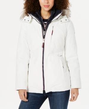 tommy hilfiger coat womens white