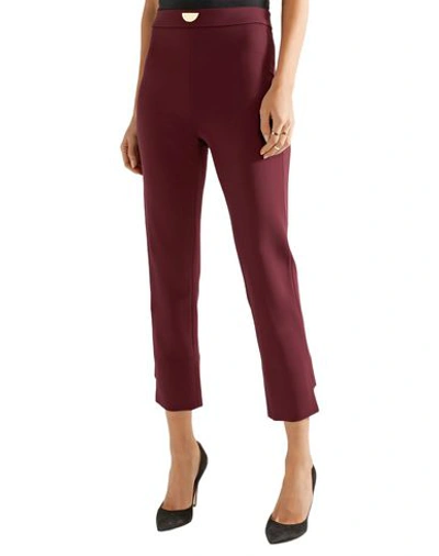 Shop Cushnie Woman Pants Burgundy Size 12 Viscose, Nylon, Elastane In Red
