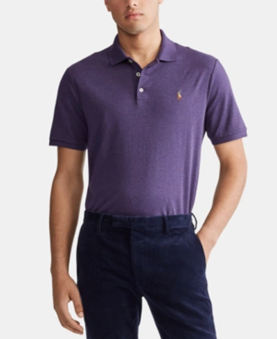Shop Polo Ralph Lauren Men's Soft Touch Polo Shirt In Raisin Heather