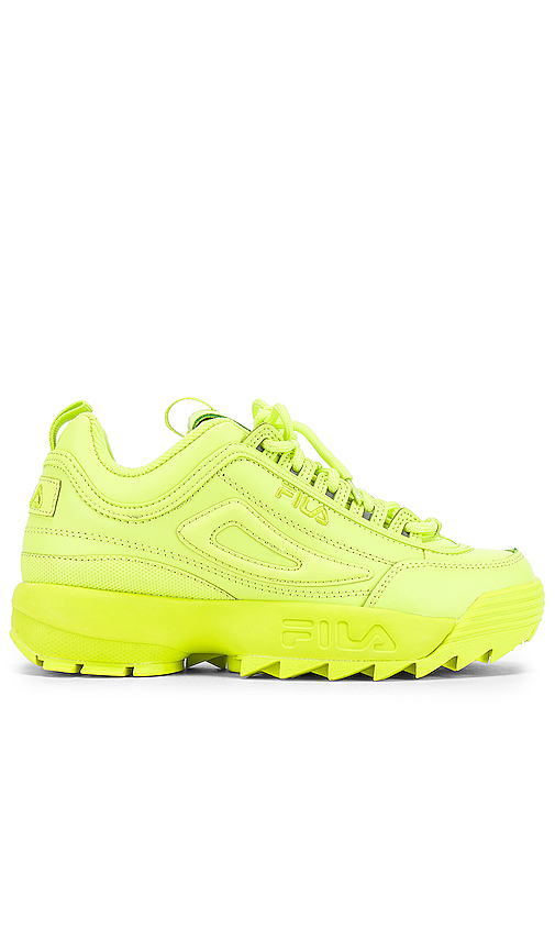 green and yellow fila shoes