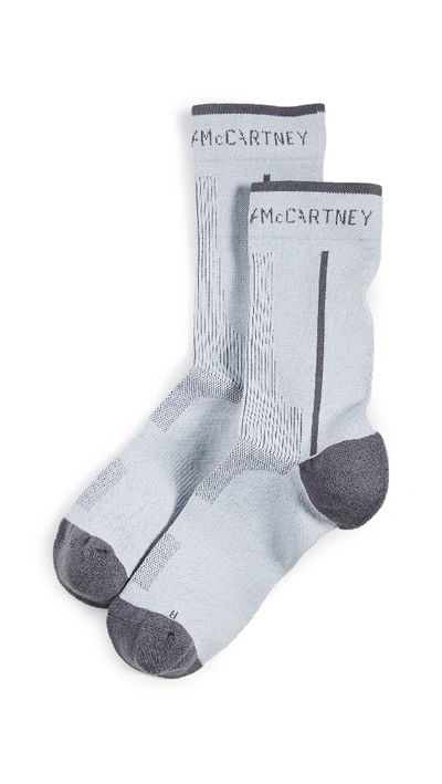 Shop Adidas By Stella Mccartney Crew Socks In Clear Onyx/grey/core White
