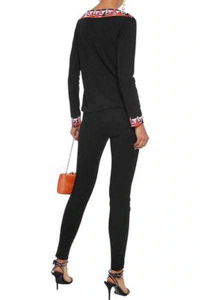 Shop Emilio Pucci Woman Stretch-cady Skinny Pants Black