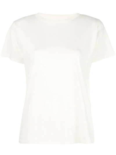 Shop Anine Bing Maya Cropped T-shirt In White