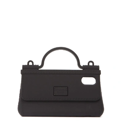 Shop Dolce & Gabbana Iphone X/xs Phonecase Handbag In Black