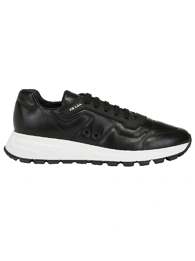 Shop Prada Low Top Sneakers In Black