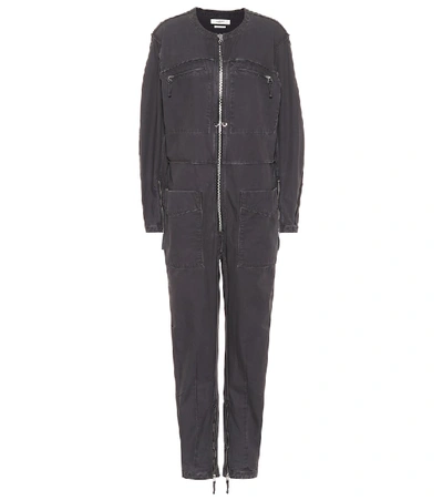 Shop Isabel Marant Étoile Leiko Cotton Jumpsuit In Black