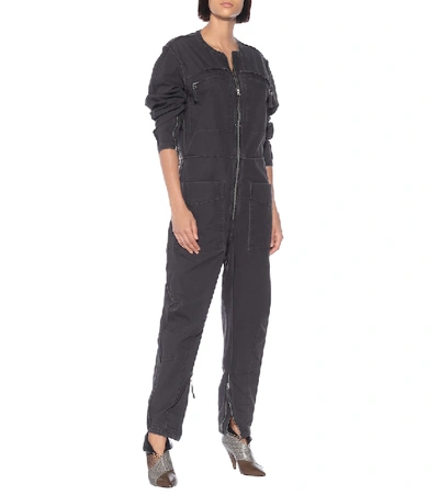 Shop Isabel Marant Étoile Leiko Cotton Jumpsuit In Black