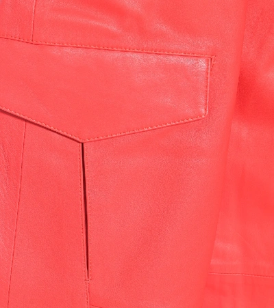 Shop Jacquemus Le Pantalon De Nîmes Leather Pants In Red