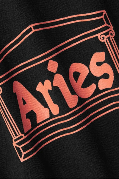 Shop Aries Printed Cotton-jersey T-shirt In Black