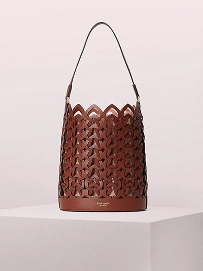 Shop Kate Spade Dorie Medium Bucket Bag In Cinnamon Spice