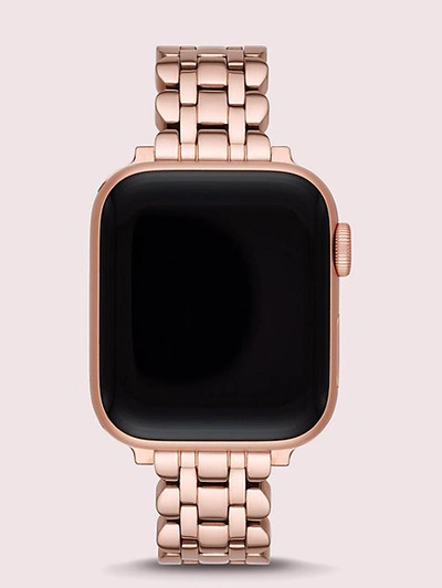 Shop Kate Spade Rose Gold-tone Stainless Steel Apple Watch® Scallop Bracelet In Natural Gold