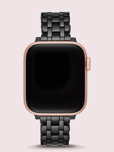 Shop Kate Spade Black Stainless Steel Scallop Bracelet Band For Apple Watch®