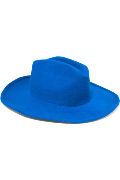 Shop Clyde Wool-felt Hat In Blue