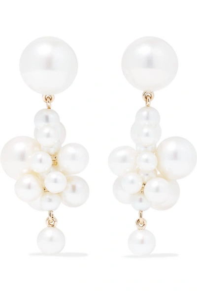 Shop Sophie Bille Brahe Botticelli 14-karat Gold Pearl Earrings