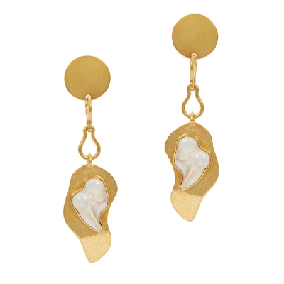 Shop Liya Gold-plated Pearl Drop Earrings