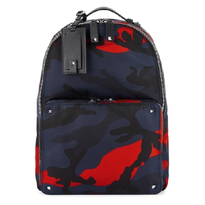 Shop Valentino Camouflage Nylon Backpack