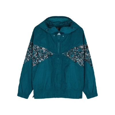 Shop Adidas By Stella Mccartney Teal Panelled Shell Jacket