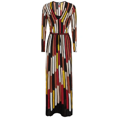 Shop M Missoni Striped Fine-knit Maxi Dress