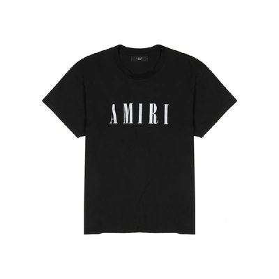 Shop Amiri Black Logo-print Cotton T-shirt