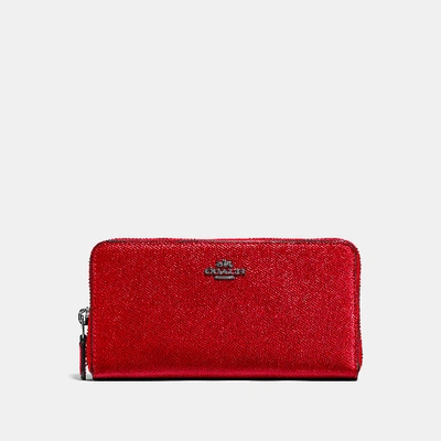 Shop Coach Accordion Zip Wallet In Red