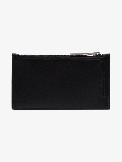 Shop Givenchy Black Address Print Leather Wallet