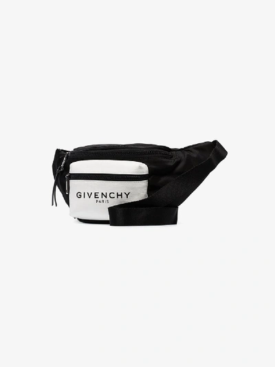 Shop Givenchy Black Logo Print Belt Bag In 960 Multicolored