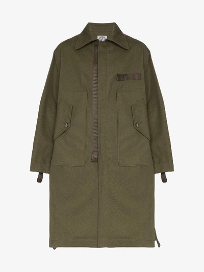 Shop Boramy Viguier Pocket Detail Parka Coat In Green