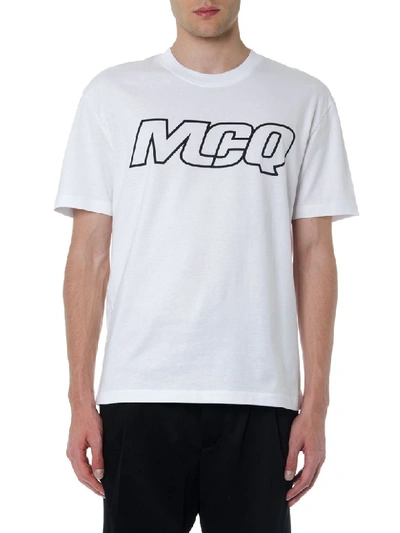 Shop Mcq By Alexander Mcqueen White Cotton T Shirt With Logo